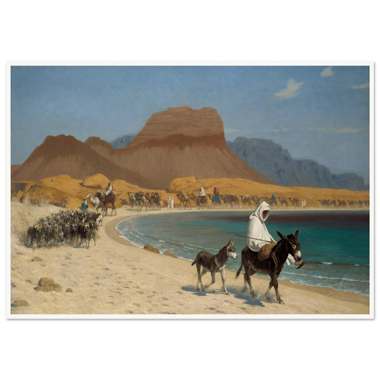 The Gulf of Aqaba (circa 1897) Art Print | Jean Leon Gerome - Framed Poster - 30x40 cm / 12x16″ - Black frame