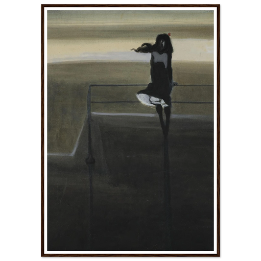 The gust of wind (1904) Art Print | Leon Spilliaert - Framed Poster - 30x40 cm / 12x16″ - Black frame