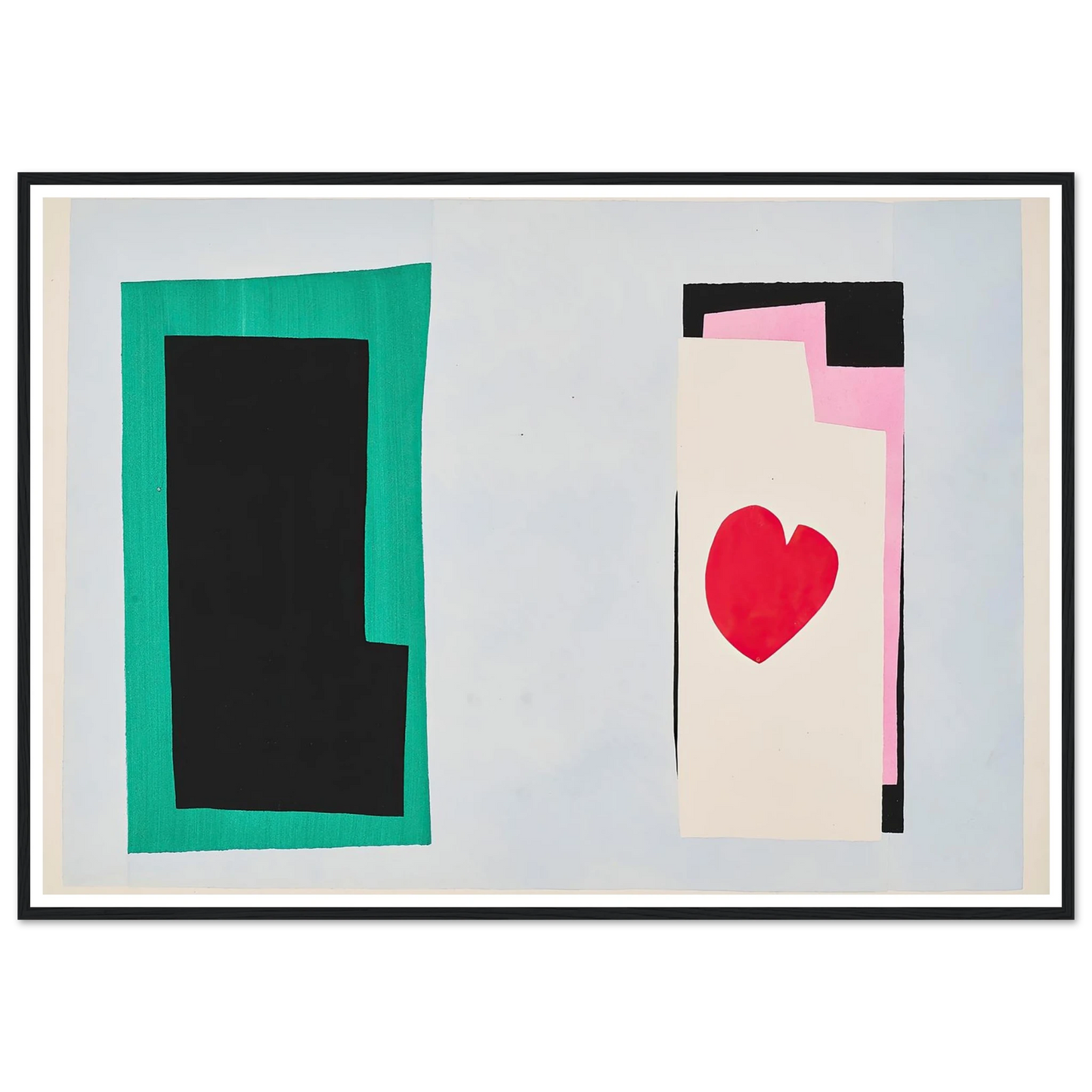 The heart (1947) Art Print | Henri Matisse - Framed Poster - 30x40 cm / 12x16″ - Black frame
