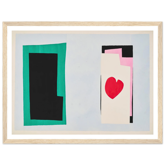 The heart (1947) Art Print | Henri Matisse - Framed Poster - 30x40 cm / 12x16″ - Black frame
