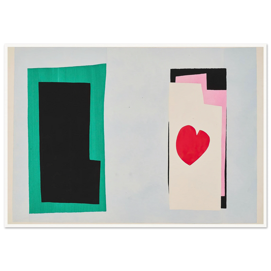 The heart (1947) Art Print | Henri Matisse - Framed Poster - 30x40 cm / 12x16″ - Black frame