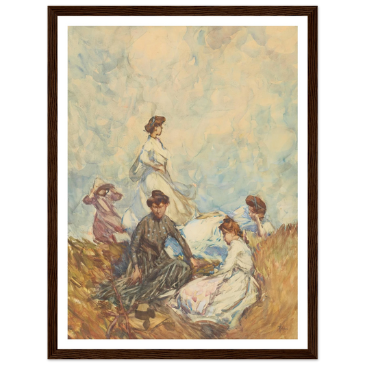 The hilltop (circa 1908) Art Print | Frances Hodgkins - Framed Poster - 30x40 cm / 12x16″ - Black frame