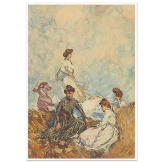 The hilltop (circa 1908) Art Print | Frances Hodgkins - Framed Poster - 30x40 cm / 12x16″ - Black frame