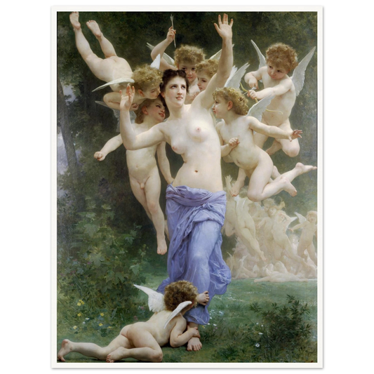 The Invasion (1892) Art Print | William Bouguereau - Framed Poster - 30x40 cm / 12x16″ - Black frame