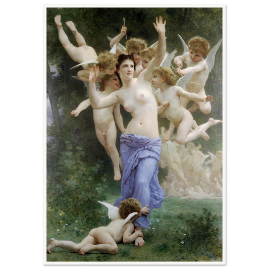 The Invasion (1892) Art Print | William Bouguereau - Framed Poster - 30x40 cm / 12x16″ - Black frame