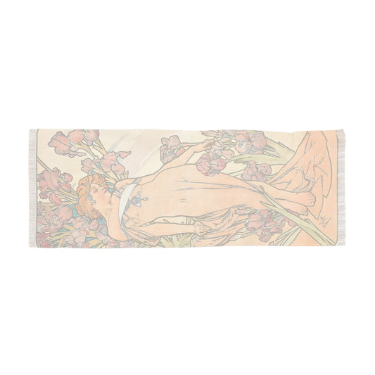 The Iris | Alphonse Mucha Scarf – Art Nouveau Scarf - - 27" × 71'' -