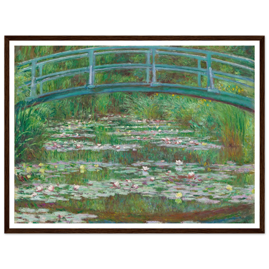 The Japanese Footbridge (1899) Art Print | Claude Monet - Framed Poster - 30x40 cm / 12x16″ - Black frame