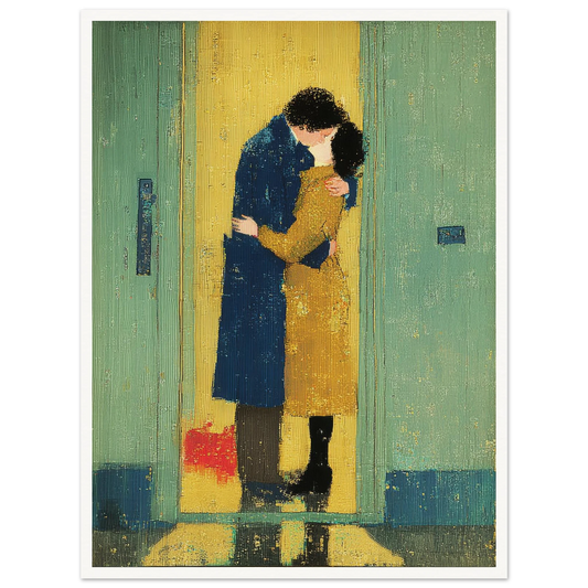 The Kiss - Framed Poster - 30x40 cm / 12x16″ - Black frame