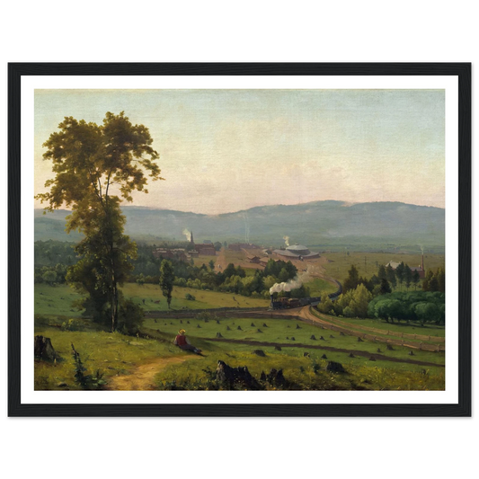 The Lackawanna Valley (c. 1856) Art Print | George Inness - Framed Poster - 30x40 cm / 12x16″ - Black frame