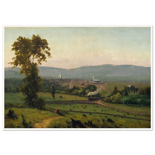 The Lackawanna Valley (c. 1856) Art Print | George Inness - Framed Poster - 30x40 cm / 12x16″ - Black frame