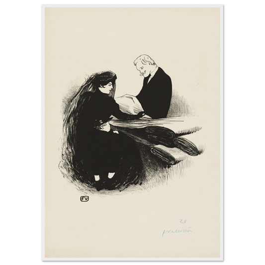 The Latest Fashion (1893) Art Print | Felix Vallotton - Framed Poster - 30x40 cm / 12x16″ - Black frame