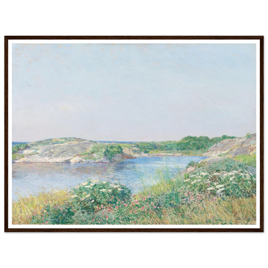 The Little Pond, Appledore (1890) Art Print | Childe Hassam - Framed Poster - 30x40 cm / 12x16″ - Black frame