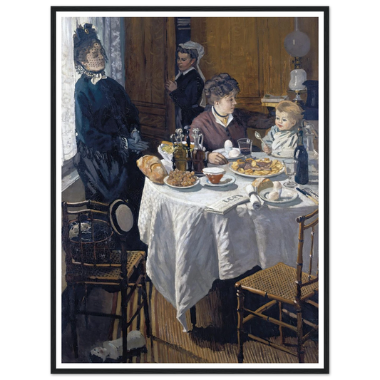 The Luncheon (1868 – 1869) Art Print | Claude Monet - Framed Poster - 30x40 cm / 12x16″ - Black frame