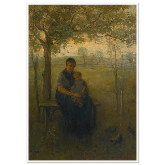 The Madonna Of Drenthe Art Print | Jozef Israels - Framed Poster - 30x40 cm / 12x16″ - Black frame