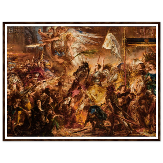 The Maid of Orleans (1883) Art Print | Jan Matejko - Framed Poster - 30x40 cm / 12x16″ - Black frame