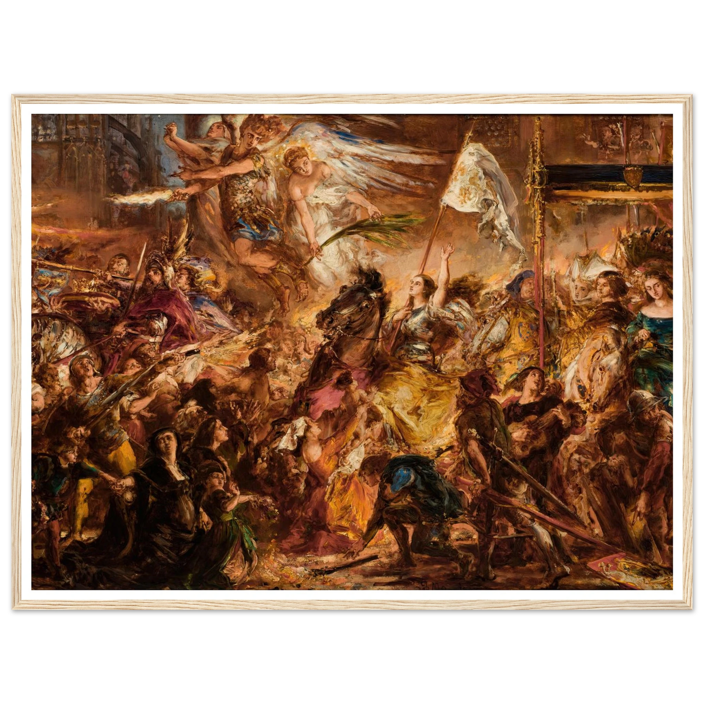 The Maid of Orleans (1883) Art Print | Jan Matejko - Framed Poster - 30x40 cm / 12x16″ - Black frame