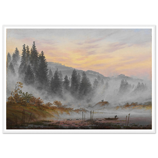 The Morning Art Print | Caspar David Friedrich - Framed Poster - 30x40 cm / 12x16″ - Black frame