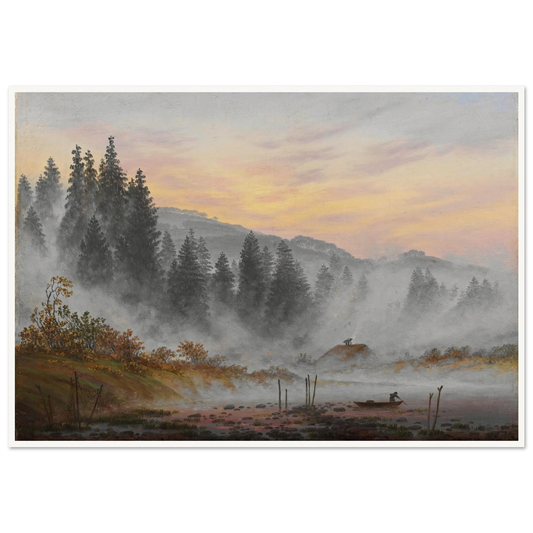 The Morning Art Print | Caspar David Friedrich - Framed Poster - 30x40 cm / 12x16″ - Black frame