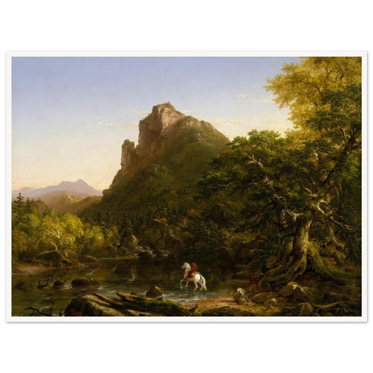 The Mountain Ford (1846) Art Print | Thomas Cole - Framed Poster - 30x40 cm / 12x16″ - Black frame