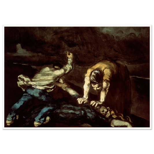 The Murder Art Print | Paul Cezanne - Framed Poster - 30x40 cm / 12x16″ - Black frame