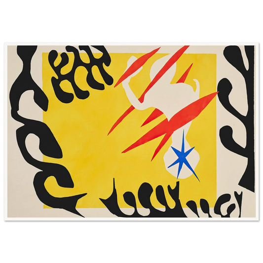 The nightmare of the white elephant (1947) Art Print | Henri Matisse - Framed Poster - 30x40 cm / 12x16″ - Black frame