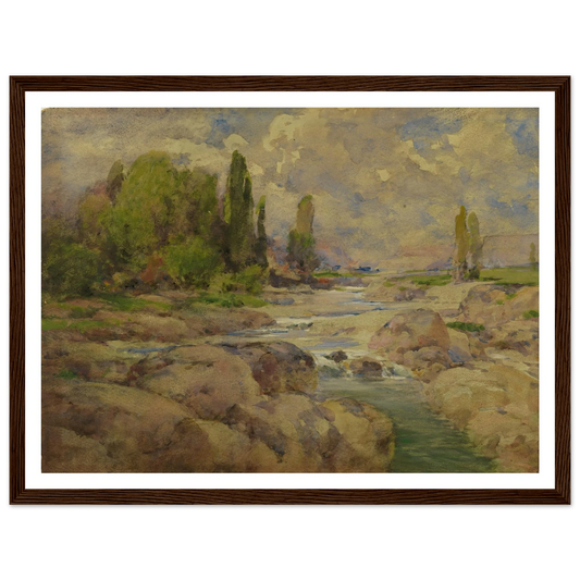 The Normal Rock Creek (1910) Art Print | William Henry Holmes - Framed Poster - 30x40 cm / 12x16″ - Black frame