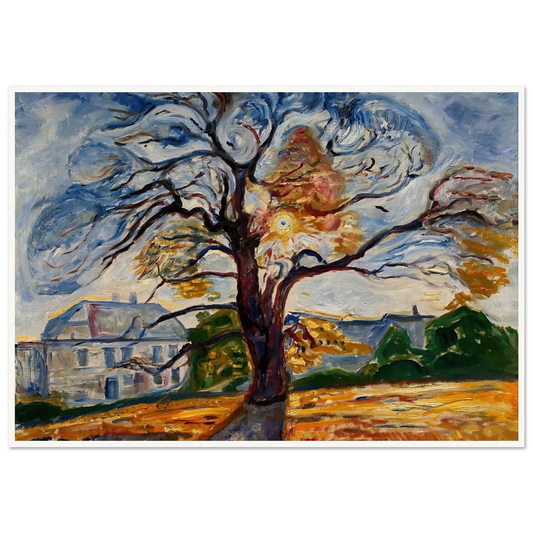 The Oak (1906) Art Print | Edvard Munch - Framed Poster - 30x40 cm / 12x16″ - Black frame