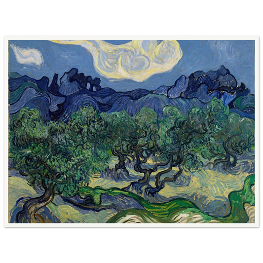 The Olive Trees (1889) Art Print | Vincent van Gogh - Framed Poster - 30x40 cm / 12x16″ - Black frame