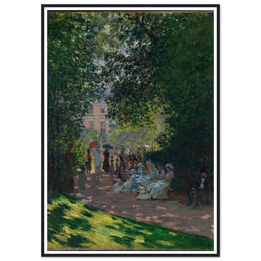 The Parc Monceau (1878) Art Print | Claude Monet - Framed Poster - 30x40 cm / 12x16″ - Black frame