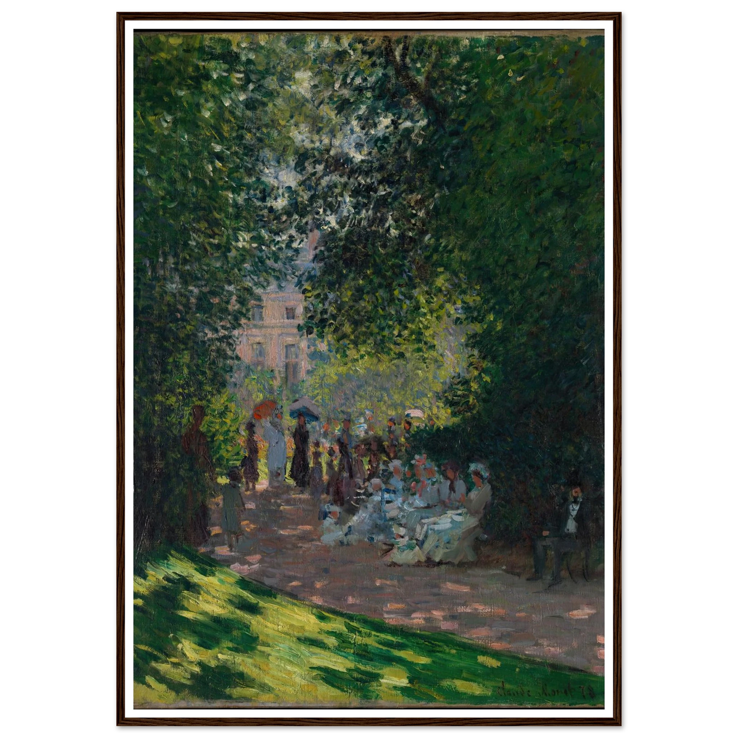 The Parc Monceau (1878) Art Print | Claude Monet - Framed Poster - 30x40 cm / 12x16″ - Black frame