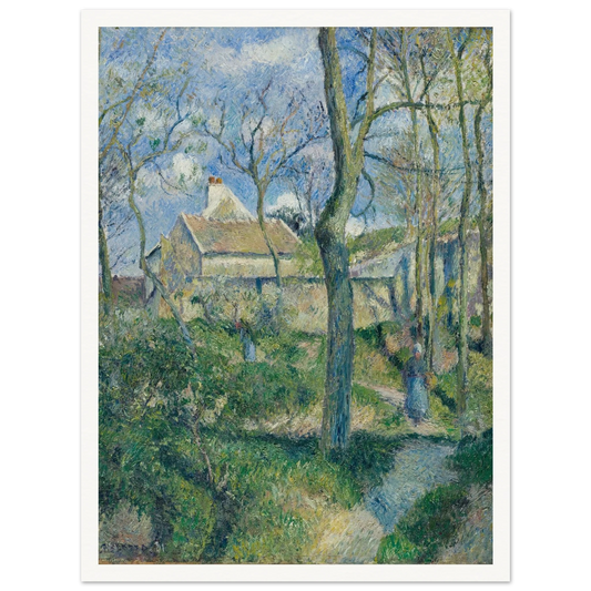 The Path to Les Pouilleux, Pontoise Art Print | Camille Pissarro - Framed Poster - 30x40 cm / 12x16″ - Black frame