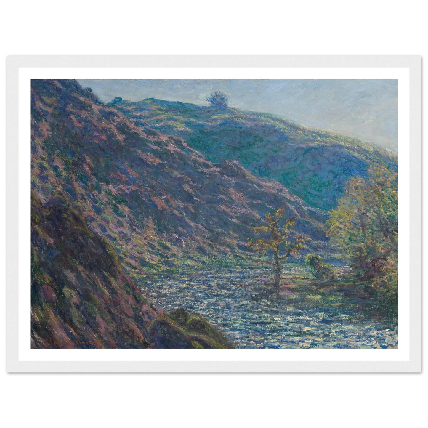 The Petite Creuse River (1889) Art Print | Claude Monet - Framed Poster - 30x40 cm / 12x16″ - Black frame