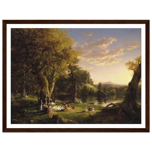 The Pic-Nic Art Print | Thomas Cole - Framed Poster - 30x40 cm / 12x16″ - Black frame