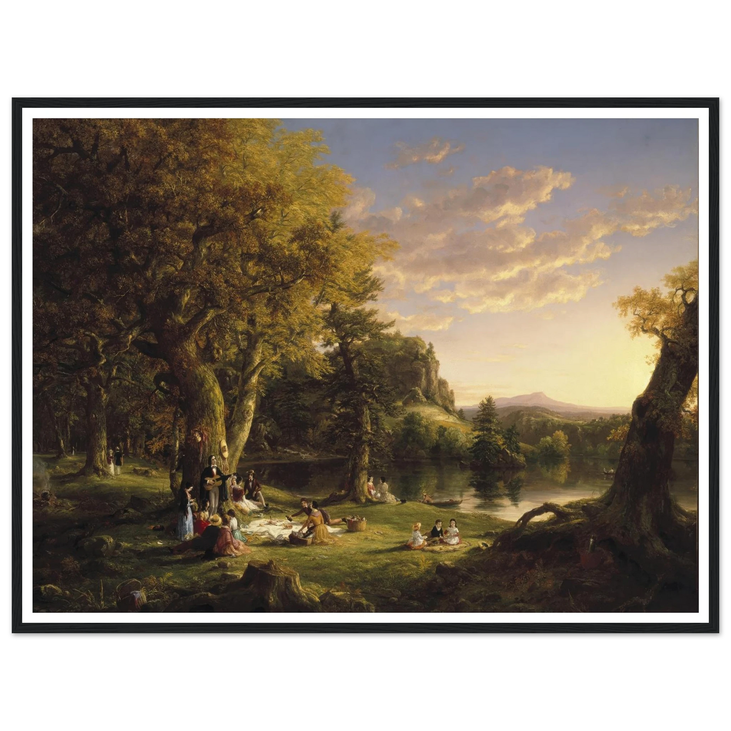 The Pic-Nic Art Print | Thomas Cole - Framed Poster - 30x40 cm / 12x16″ - Black frame