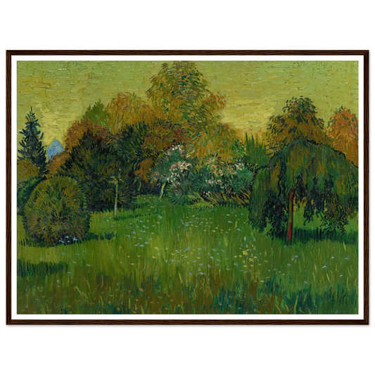 The Poet’s Garden (1888) Art Print | Vincent van Gogh - Framed Poster - 30x40 cm / 12x16″ - Black frame