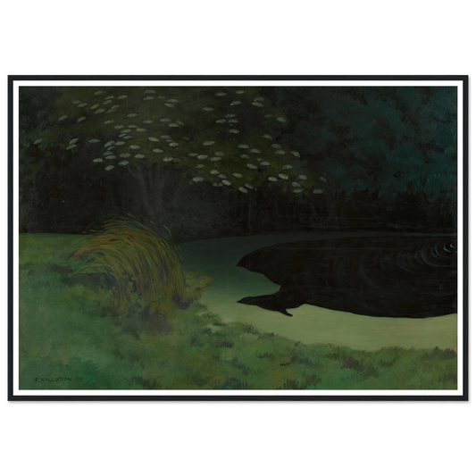 The Pond (Honfleur) (1909) Art Print | Felix Vallotton - Framed Poster - 30x40 cm / 12x16″ - Black frame