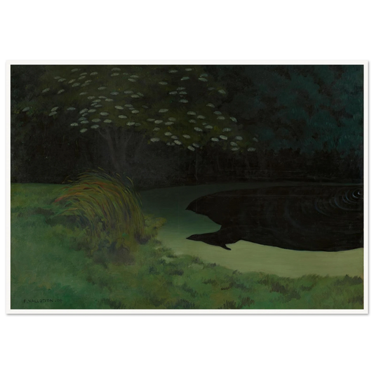 The Pond (Honfleur) (1909) Art Print | Felix Vallotton - Framed Poster - 30x40 cm / 12x16″ - Black frame