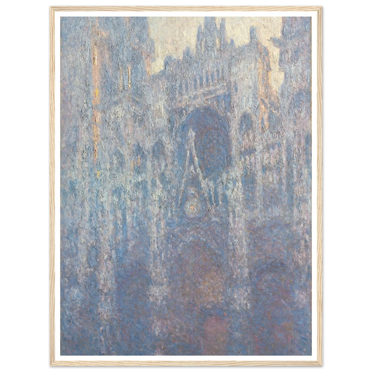 The Portal of Rouen Cathedral in Morning Light (1894) Art Print | Claude Monet - Framed Poster - 30x40 cm / 12x16″ - Black frame