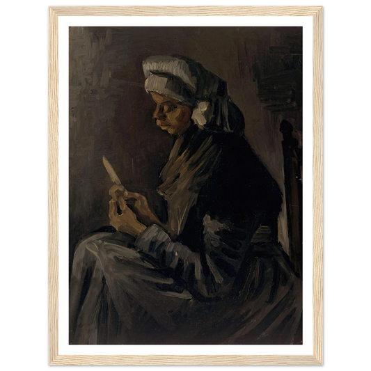 The Potato Peeler (1885) Art Print | Vincent van Gogh - Framed Poster - 30x40 cm / 12x16″ - Black frame