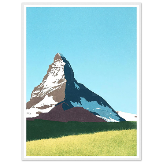 The Pyramid of Zermatt - Framed Poster - 30x40 cm / 12x16″ - Black frame
