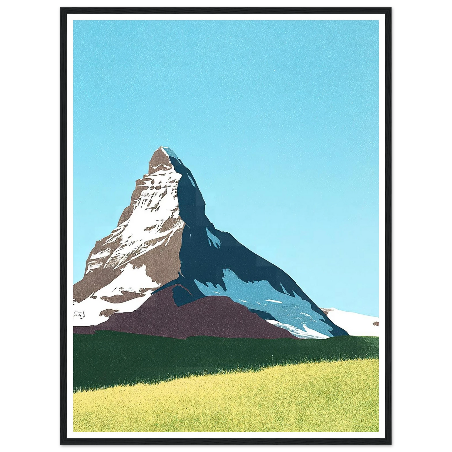 The Pyramid of Zermatt - Framed Poster - 30x40 cm / 12x16″ - Black frame