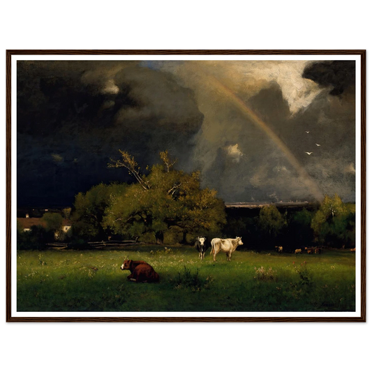 The Rainbow Art Print | George Inness - Framed Poster - 30x40 cm / 12x16″ - Black frame