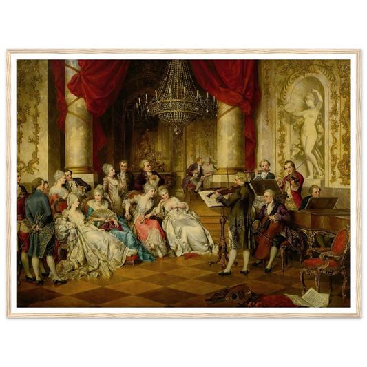 The Recital Art Print | Carl Schweninger Jr - Framed Poster - 30x40 cm / 12x16″ - Black frame