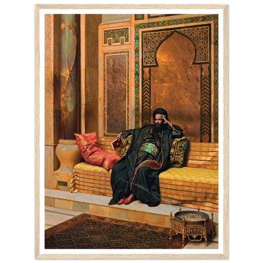 The Scholar (1901) Art Print | Ludwig Deutsch - Framed Poster - 30x40 cm / 12x16″ - Black frame
