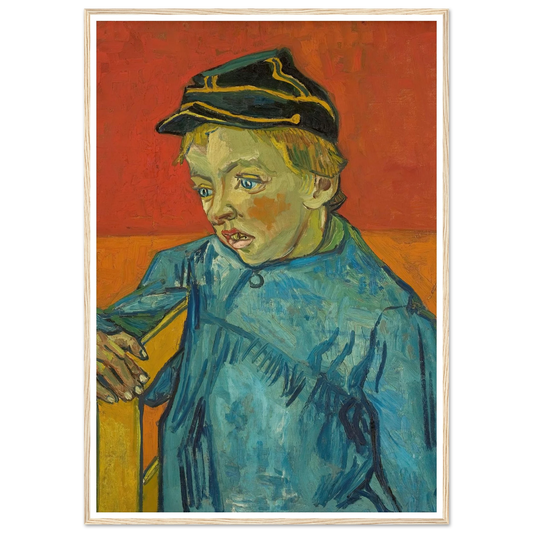 The Schoolboy (Camille Roulin) (1888) Art Print | Vincent van Gogh - Framed Poster - 30x40 cm / 12x16″ - Black frame