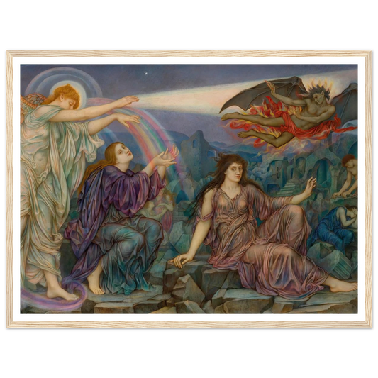 The Search-Light Art Print | Evelyn de Morgan - Framed Poster - 30x40 cm / 12x16″ - Black frame