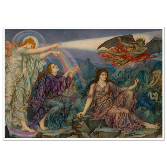 The Search-Light Art Print | Evelyn de Morgan - Framed Poster - 30x40 cm / 12x16″ - Black frame