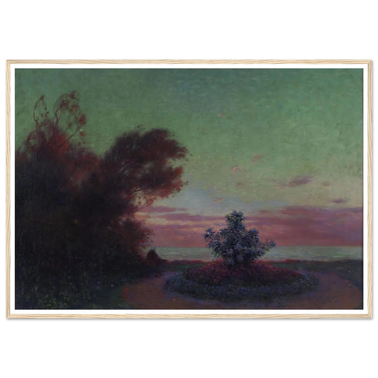 The Seashore at Twilight Art Print | Ferdinand du Puigaudeau - Framed Poster - 30x40 cm / 12x16″ - Black frame