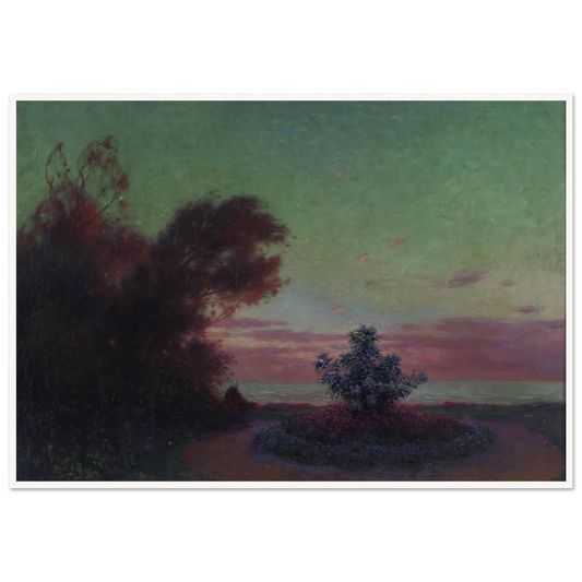 The Seashore at Twilight Art Print | Ferdinand du Puigaudeau - Framed Poster - 30x40 cm / 12x16″ - Black frame