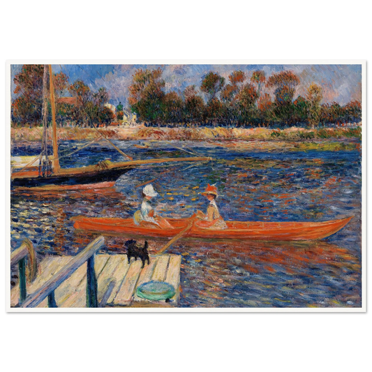 The Seine at Argenteuil (La Seine à Argenteuil) (1888) Art Print | Pierre Auguste Renoir - Framed Poster - 30x40 cm / 12x16″ - Black frame